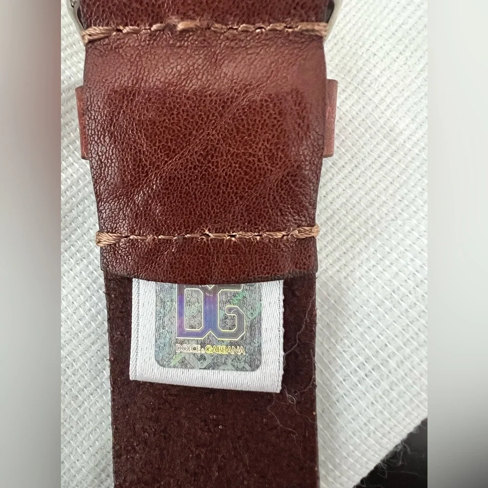 Dolce & Gabbana Vintage Brown Leather Belt - Picture 6 of 9